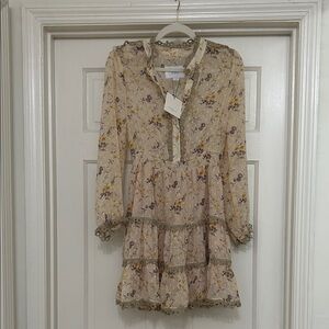 Rochelle Behrens sheer floral dress NWT